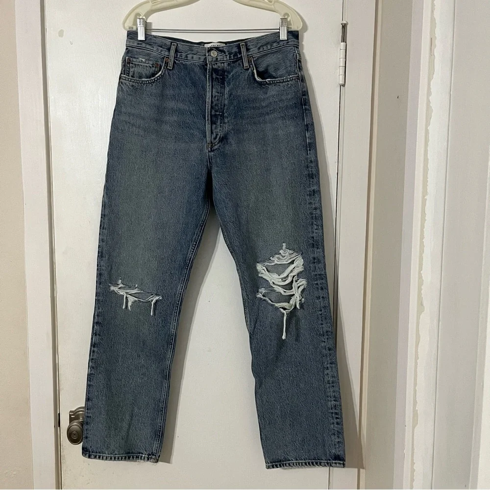 AGOLDE 90's Pinch Waist High Rise Straight in Backdrop Size 31
